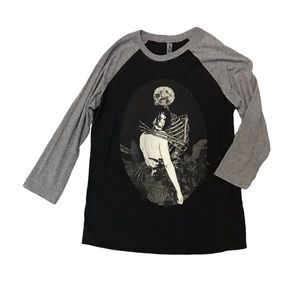 🎃💀 Skeleton Love Moon Halloween Punk Goth Tee